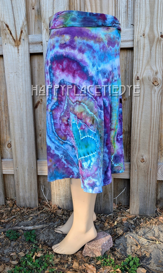 3XL Rolled Waist Rayon Skirt