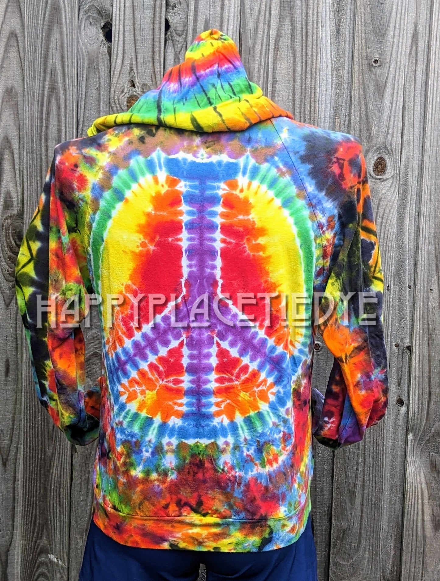 Small Zip Up Tie Dye Hoodie