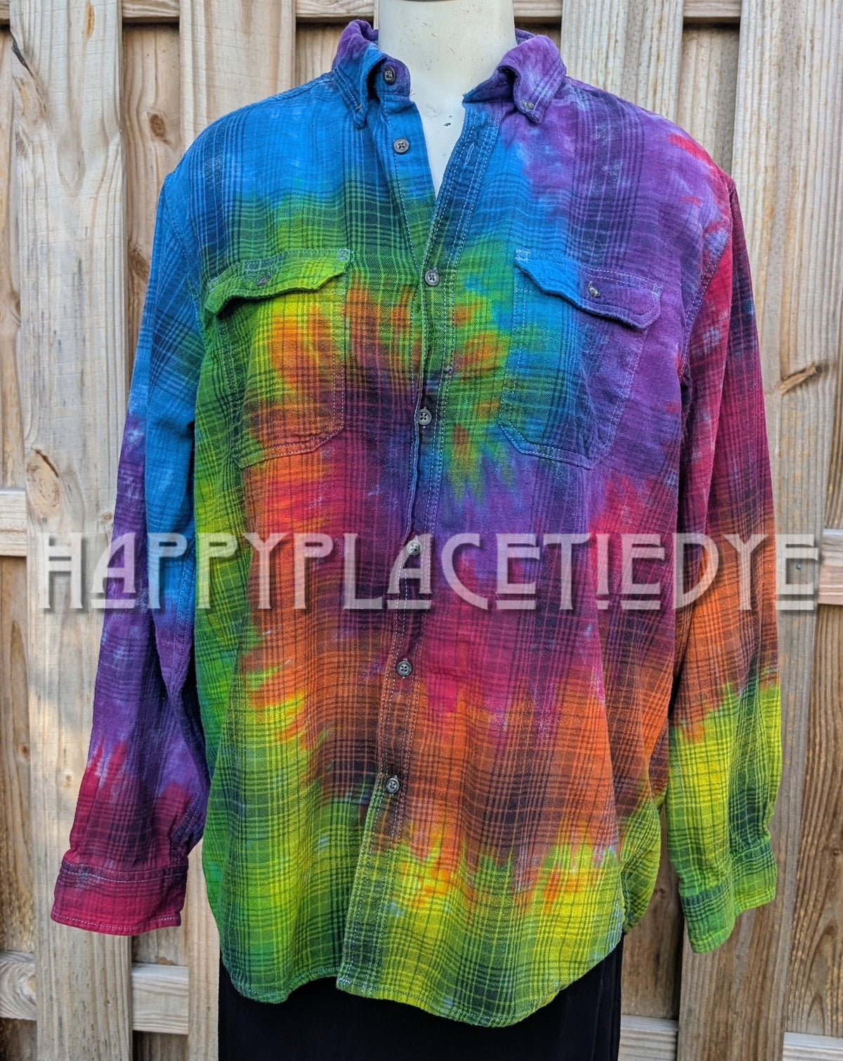 XLarge Tie Dye Flannel Shirt