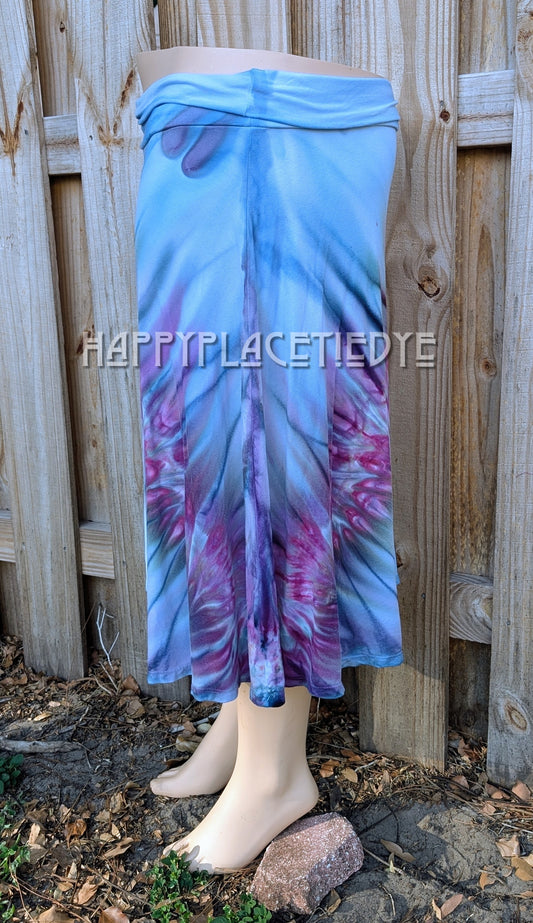 2XL Rolled Waist Rayon Skirt