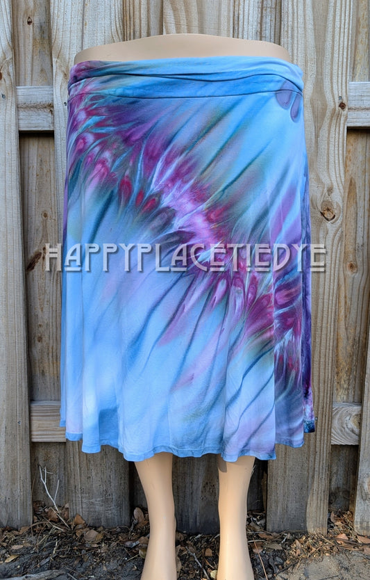 2XL Rolled Waist Rayon Skirt
